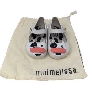 Mini Melissa Scented White UltraGirlX Cow Muzzle Jelly Shoes with Dust Dust Bag